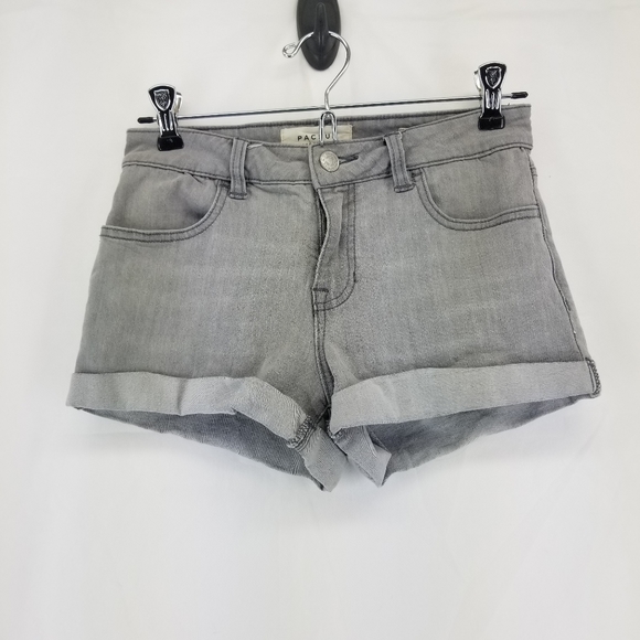 PacSun Pants - PACSUN Super Stretch Shortie Gray jean Shorts 25